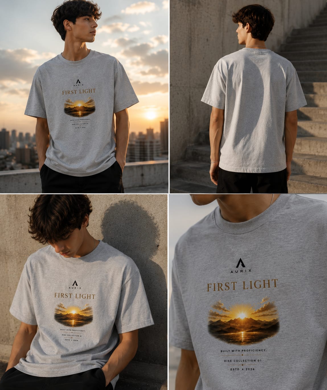 AURIX First Light Oversized Tee | Rise Collection 01