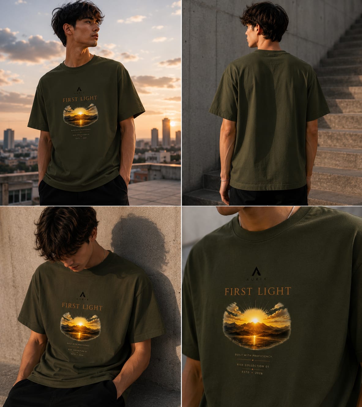 AURIX First Light Oversized Tee | Rise Collection 01